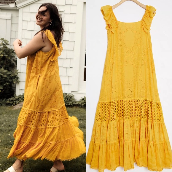 Anthropologie Fallon Eyelet Maxi Dress - Picture 2 of 16